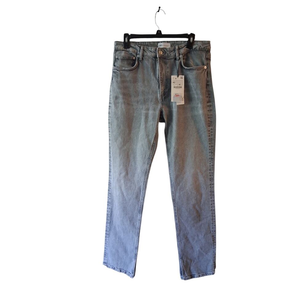 Zara Straight Leg Jeans in Grey Wash - Picture 2 of 6